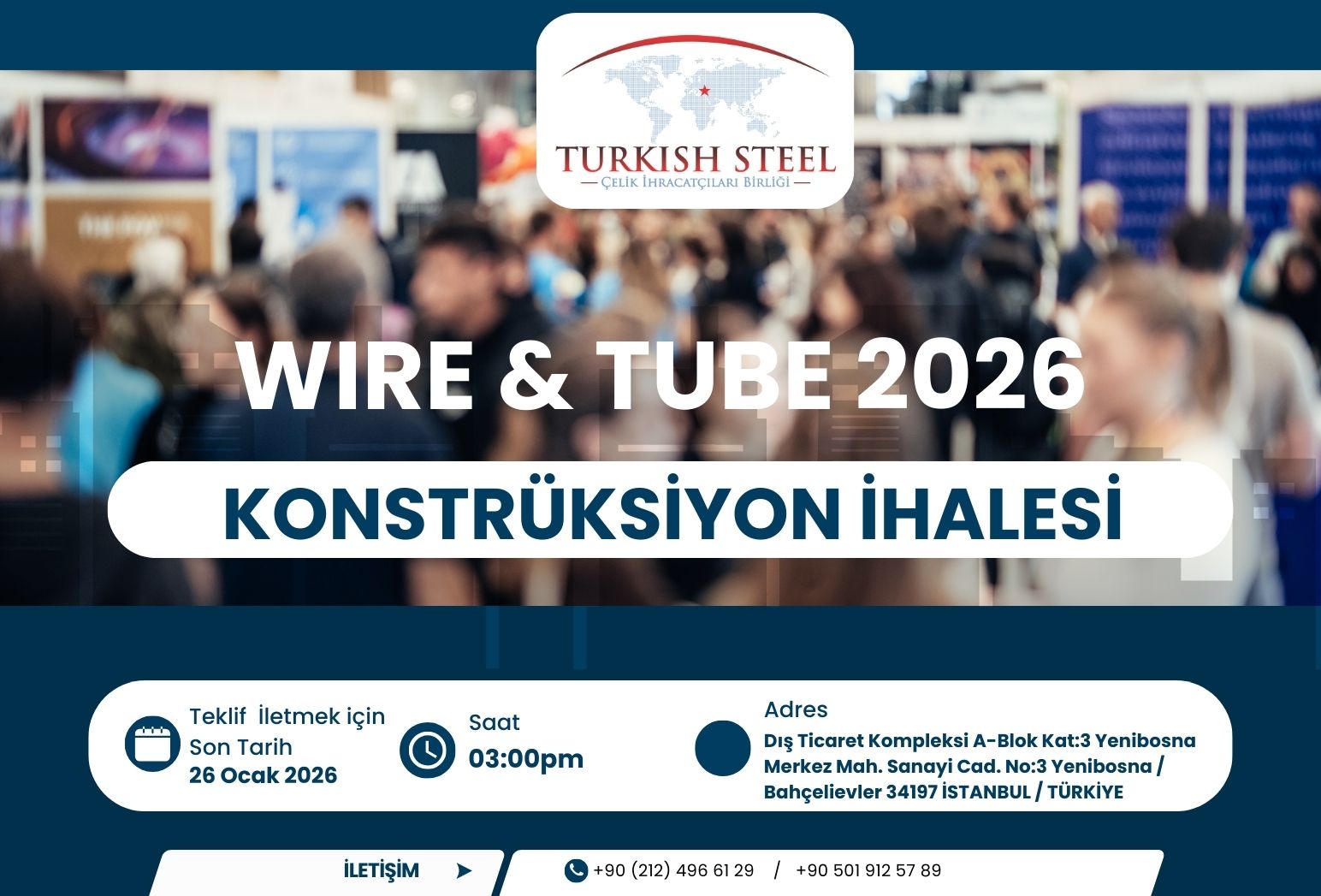 Wire & Tube 2026 Fuarı Konstrüksiyon İhalesi